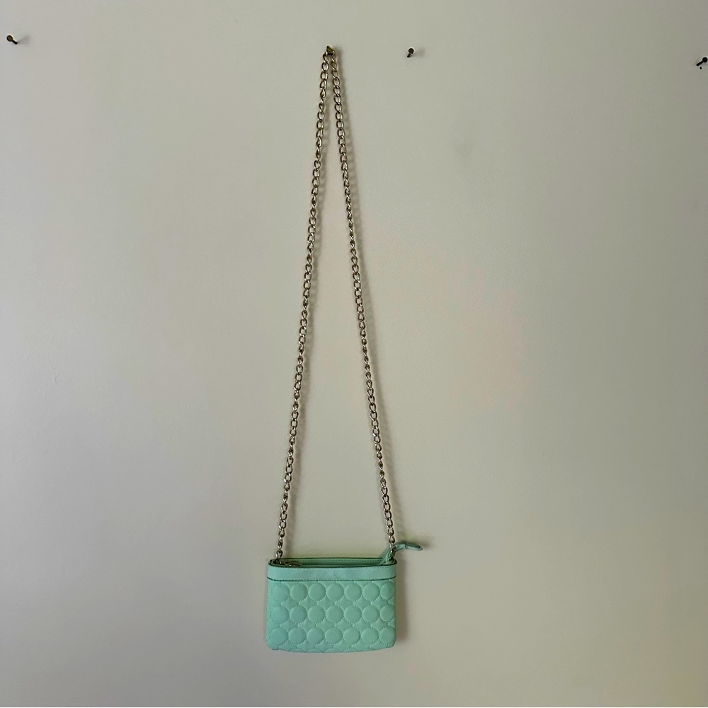 Teal Quilted Crossbody Purse